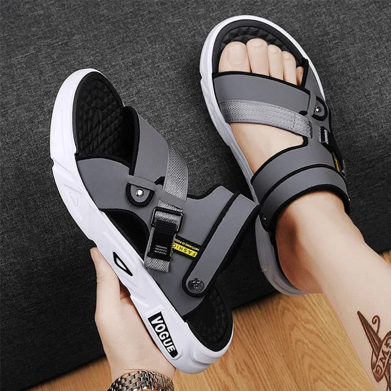 Sandal Pria keren Sandal slop Pria sandal Gunung Pria original 100 cowok Kulit Trendy Terkini sendal gunung pria elegan ori kece casual